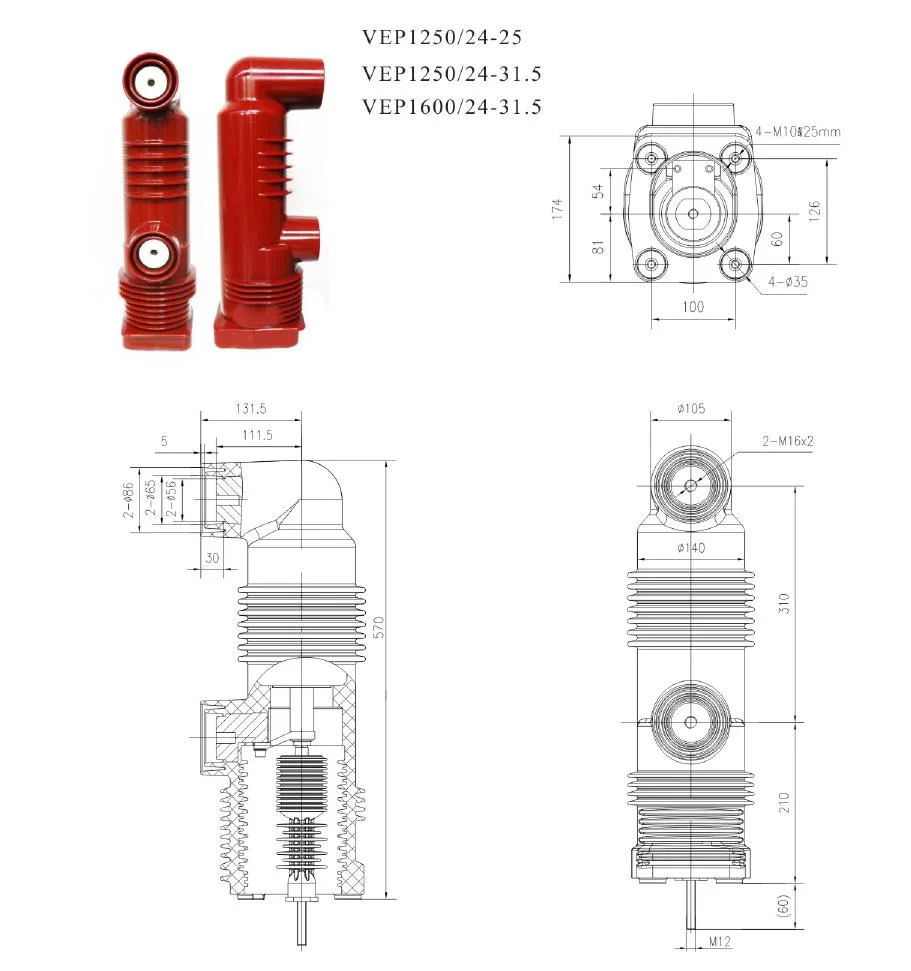 Embedded poles for 24KV circuit breaker VEP426A